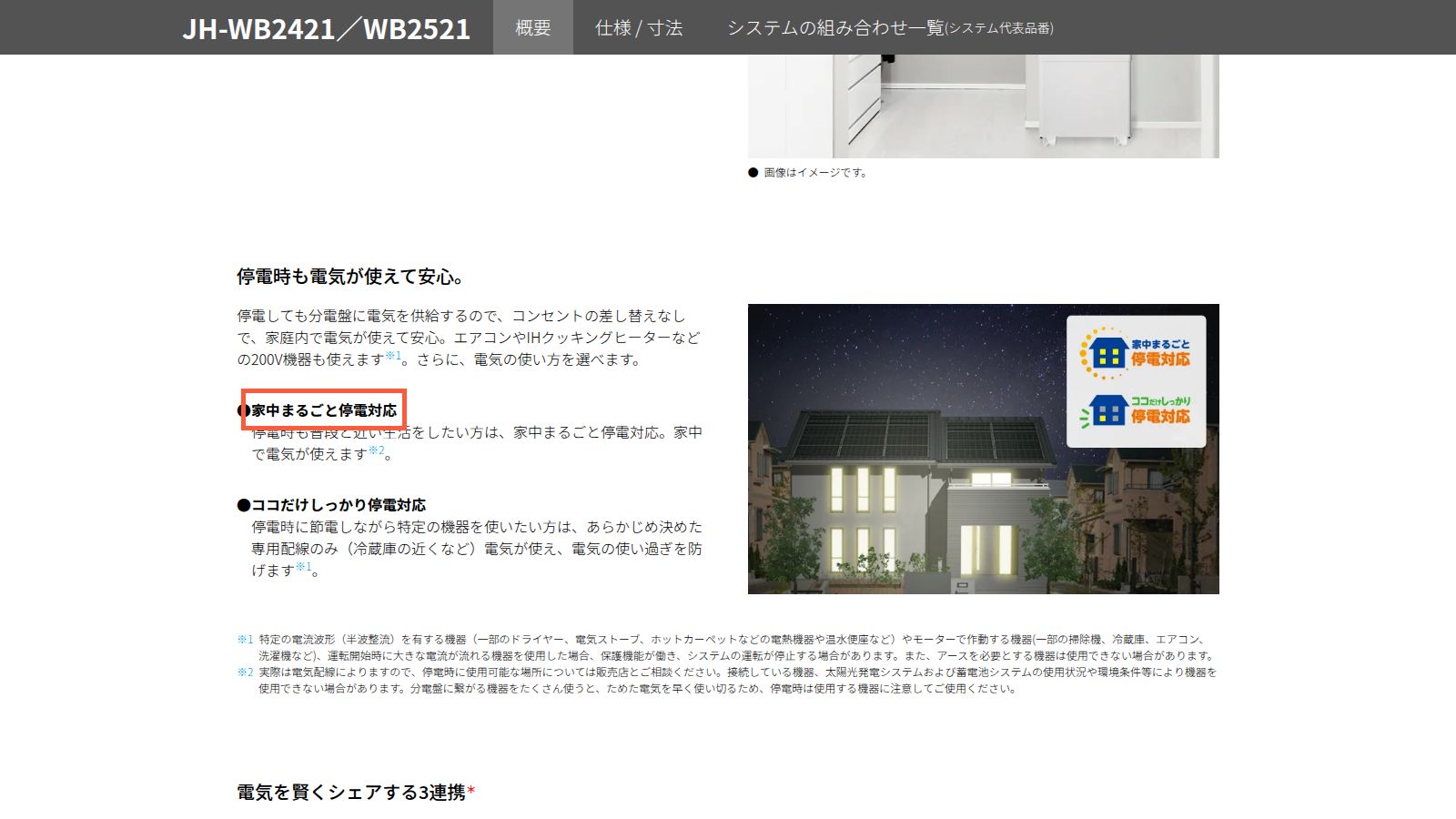 シャープ 蓄電池システムJH-WB2421/JH-WB2521の公式ページ