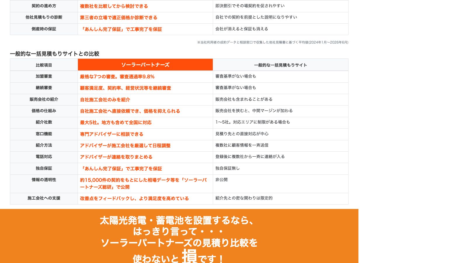 ソーラーパートナーズの公式トップページ