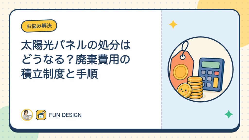 太陽光パネルの処分はどうなる？廃棄費用の積立制度と手順